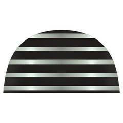 Black Silver Background Pattern Stripes Anti Scalding Pot Cap by Amaryn4rt