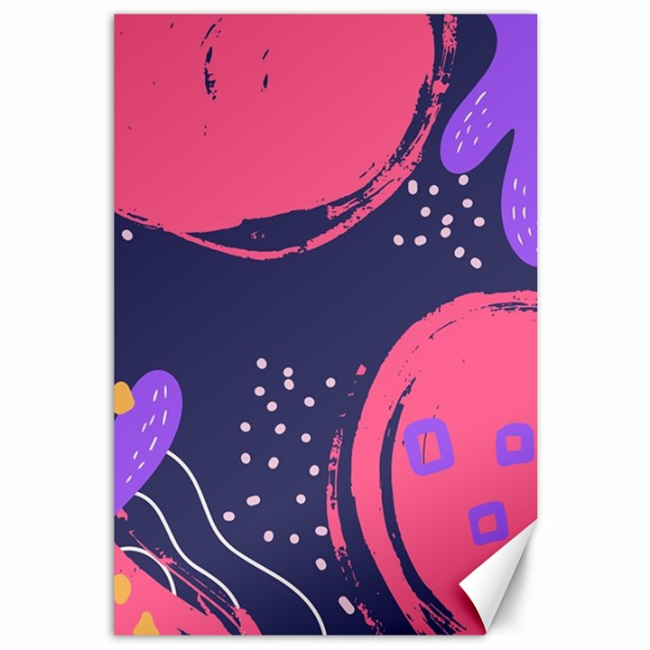 Abstract Background Shapes Banner Canvas 12  x 18 