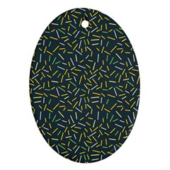 Abstract Pattern Sprinkles Ornament (oval) by Amaryn4rt