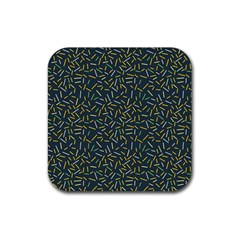 Abstract Pattern Sprinkles Rubber Coaster (square) by Amaryn4rt