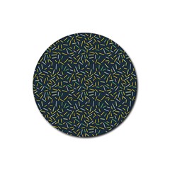 Abstract Pattern Sprinkles Rubber Coaster (round) by Amaryn4rt