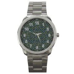 Abstract Pattern Sprinkles Sport Metal Watch