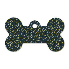 Abstract Pattern Sprinkles Dog Tag Bone (one Side) by Amaryn4rt