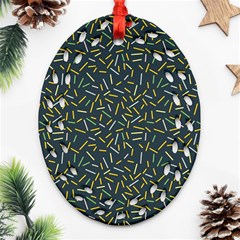 Abstract Pattern Sprinkles Ornament (oval Filigree) by Amaryn4rt