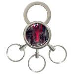 Stranger Things Fantasy Dark  Red 3-Ring Key Chain Front