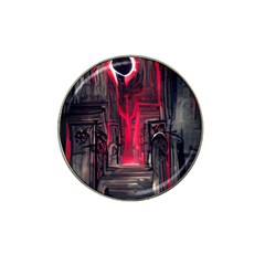 Stranger Things Fantasy Dark  Red Hat Clip Ball Marker by Amaryn4rt