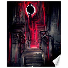 Stranger Things Fantasy Dark  Red Canvas 16  X 20  by Amaryn4rt