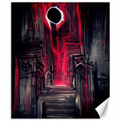 Stranger Things Fantasy Dark  Red Canvas 20  X 24  by Amaryn4rt