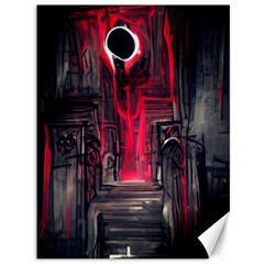 Stranger Things Fantasy Dark  Red Canvas 36  X 48  by Amaryn4rt