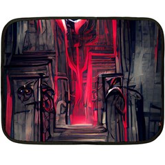 Stranger Things Fantasy Dark  Red Double Sided Fleece Blanket (mini)  by Amaryn4rt