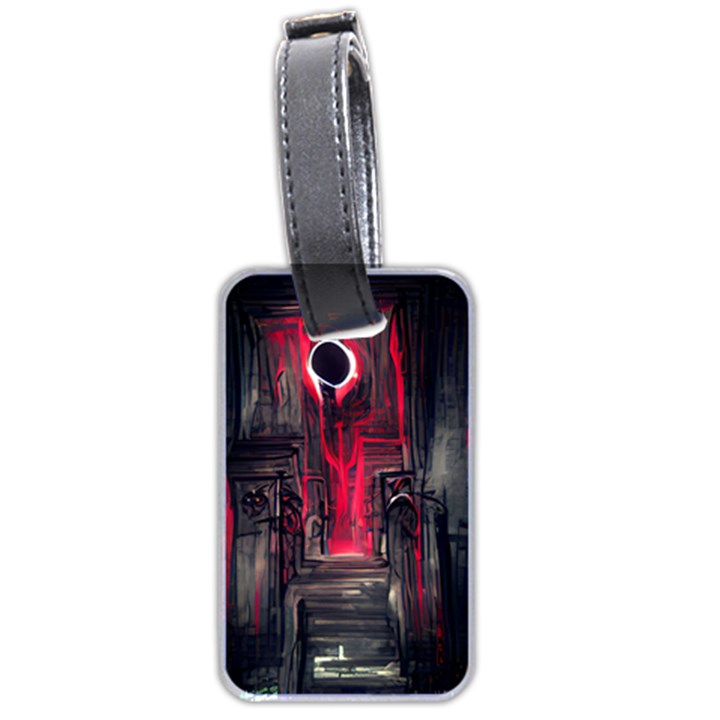 Stranger Things Fantasy Dark  Red Luggage Tag (two sides)