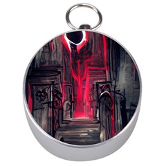 Stranger Things Fantasy Dark  Red Silver Compasses by Amaryn4rt