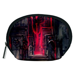 Stranger Things Fantasy Dark  Red Accessory Pouch (medium) by Amaryn4rt