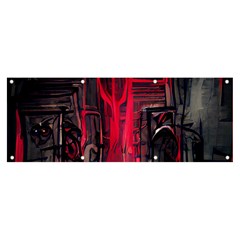 Stranger Things Fantasy Dark  Red Banner And Sign 8  X 3  by Amaryn4rt