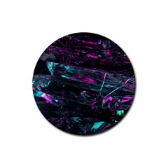 Space Futuristic Shiny Abstraction Rubber Coaster (round) by Amaryn4rt