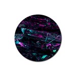 Space Futuristic Shiny Abstraction Rubber Round Coaster (4 pack) Front