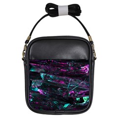 Space Futuristic Shiny Abstraction Girls Sling Bag by Amaryn4rt