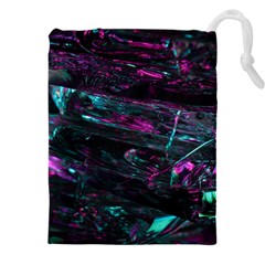 Space Futuristic Shiny Abstraction Drawstring Pouch (4xl) by Amaryn4rt