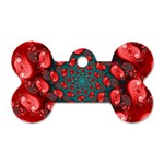 Fractal Red Spiral Abstract Art Dog Tag Bone (Two Sides) Front