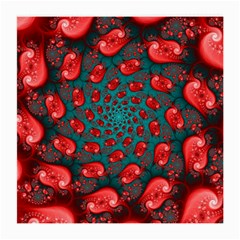 Fractal Red Spiral Abstract Art Medium Glasses Cloth by Amaryn4rt