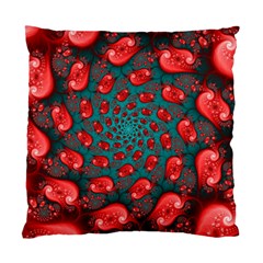 Fractal Red Spiral Abstract Art Standard Cushion Case (two Sides) by Amaryn4rt