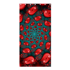 Fractal Red Spiral Abstract Art Shower Curtain 36  X 72  (stall)  by Amaryn4rt