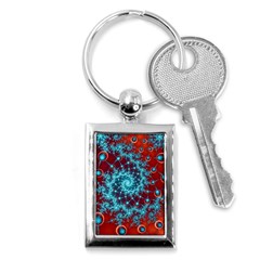 Fractal Pattern Background Key Chain (rectangle) by Amaryn4rt