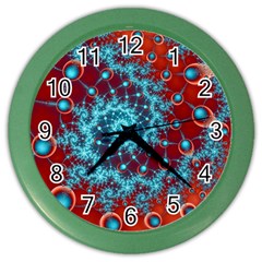 Fractal Pattern Background Color Wall Clock by Amaryn4rt