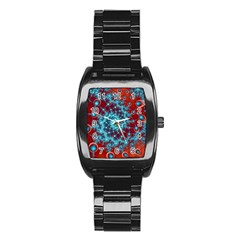 Fractal Pattern Background Stainless Steel Barrel Watch by Amaryn4rt