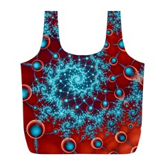 Fractal Pattern Background Full Print Recycle Bag (l) by Amaryn4rt