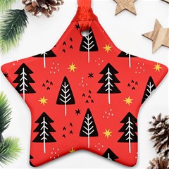 Christmas Christmas Tree Pattern Ornament (star) by Amaryn4rt