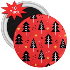 Christmas Christmas Tree Pattern 3  Magnets (10 Pack)  by Amaryn4rt