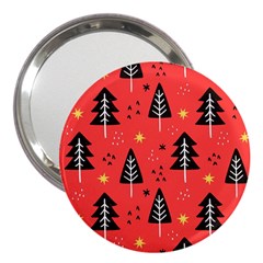 Christmas Christmas Tree Pattern 3  Handbag Mirrors by Amaryn4rt