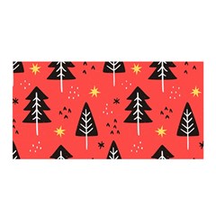 Christmas Christmas Tree Pattern Satin Wrap 35  X 70  by Amaryn4rt