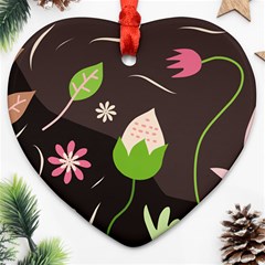 Wallpaper Floral Background Ornament (heart) by Amaryn4rt