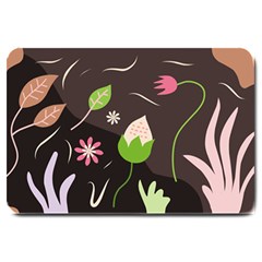 Wallpaper Floral Background Large Doormat  by Amaryn4rt