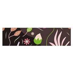 Wallpaper Floral Background Oblong Satin Scarf (16  X 60 ) by Amaryn4rt