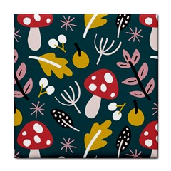 Autumn Nature Sheets Forest Tile Coaster by Amaryn4rt