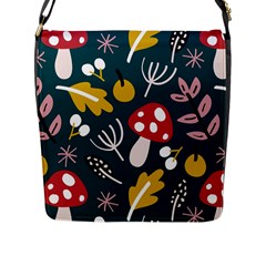 Autumn Nature Sheets Forest Flap Closure Messenger Bag (l) by Amaryn4rt