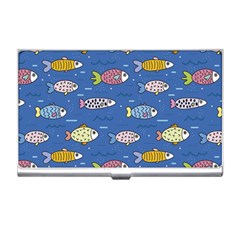 Sea Fish Blue Submarine Animals Business Card Holder by Amaryn4rt