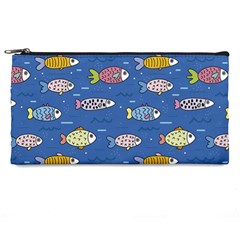 Sea Fish Blue Submarine Animals Pencil Case by Amaryn4rt