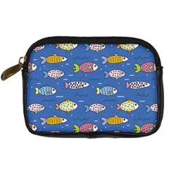 Sea Fish Blue Submarine Animals Digital Camera Leather Case by Amaryn4rt