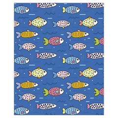 Sea Fish Blue Submarine Animals Drawstring Bag (small) by Amaryn4rt