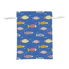 Sea Fish Blue Submarine Animals Lightweight Drawstring Pouch (l) by Amaryn4rt