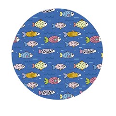 Sea Fish Blue Submarine Animals Mini Round Pill Box (pack Of 3) by Amaryn4rt