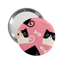 Cat Pattern Backgroundpet 2 25  Handbag Mirrors by Amaryn4rt