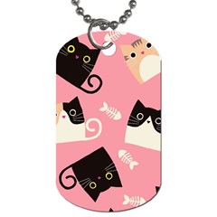 Cat Pattern Backgroundpet Dog Tag (one Side) by Amaryn4rt