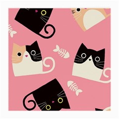 Cat Pattern Backgroundpet Medium Glasses Cloth (2 Sides)