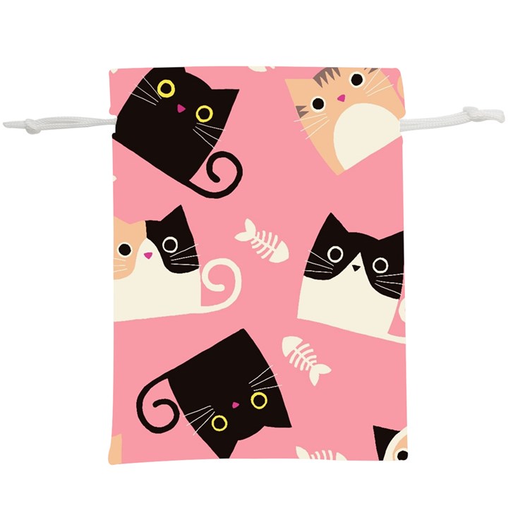 Cat Pattern Backgroundpet  Lightweight Drawstring Pouch (XL)