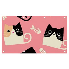 Cat Pattern Backgroundpet Banner And Sign 7  X 4 